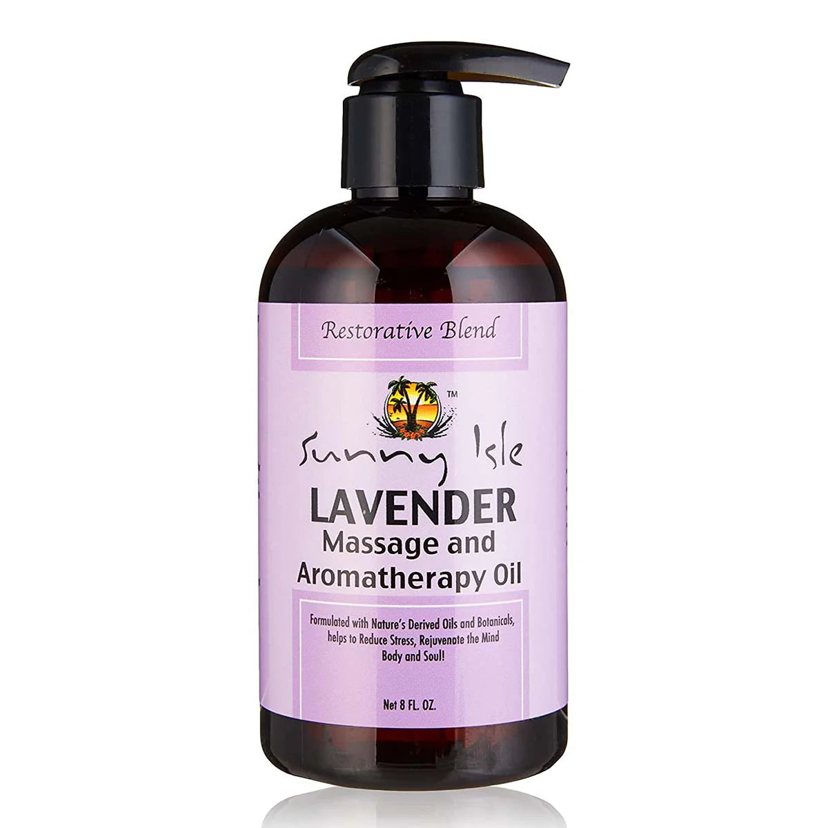 Sunny Isle Jamaican Black Castor Oil Lavender Massage and Aromatherapy Oil 8oz