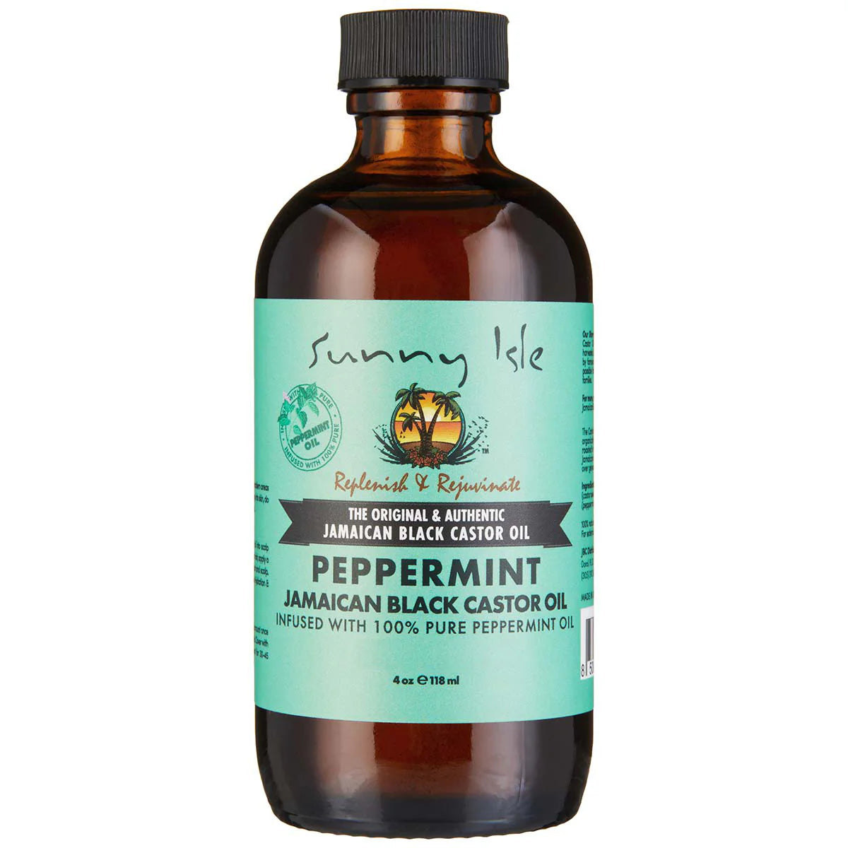 Sunny Isle Jamaican Black Castor Oil w/Peppermint Oil 4oz