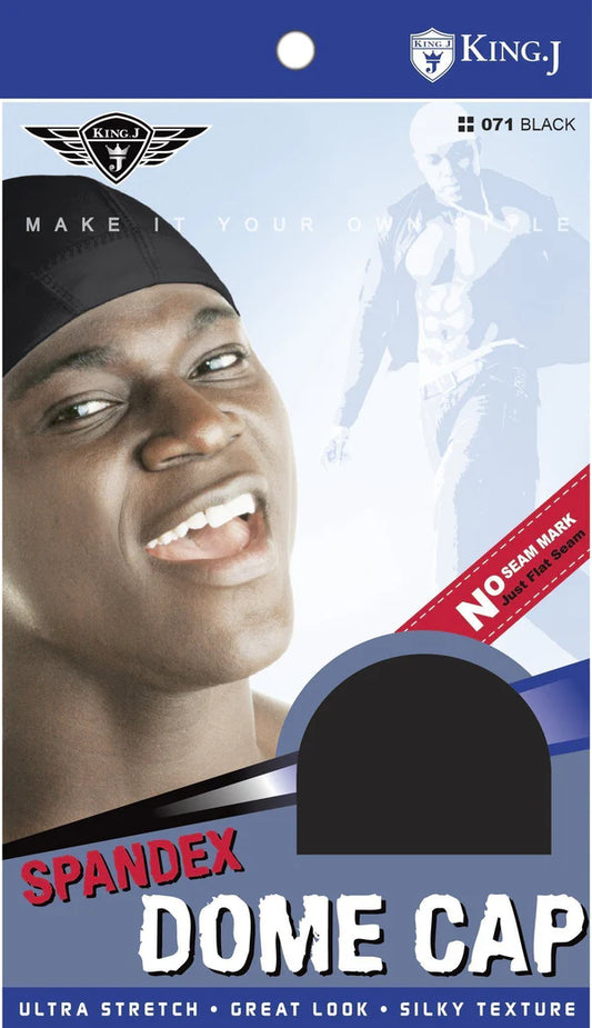 KING J Spandex Dome Cap Black