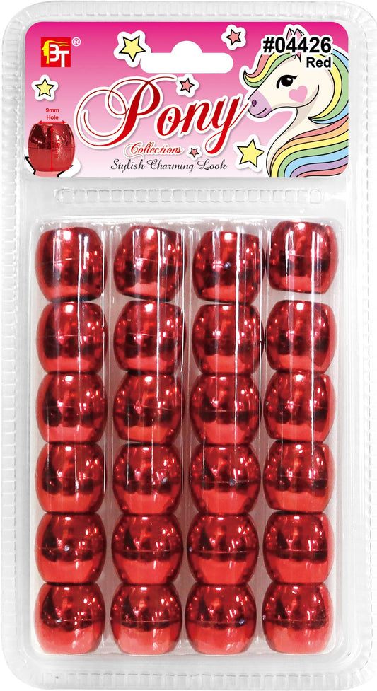 METALIC JUMBO ROUND BEADS (RED)