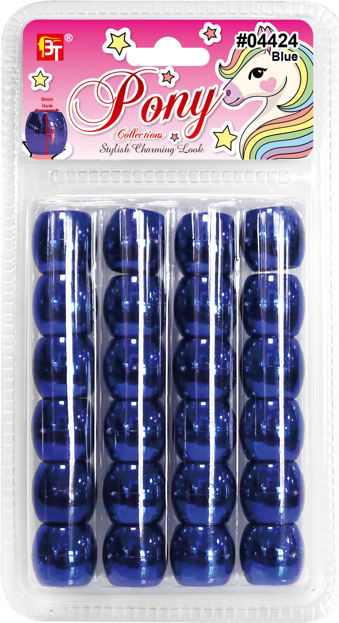 METALIC JUMBO ROUND BEADS (BLUE)