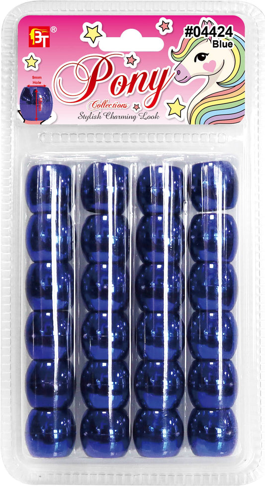 METALIC JUMBO ROUND BEADS (BLUE)