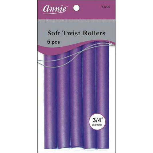 Annie Soft Twist Rollers 3/4" Purple (5pcs)