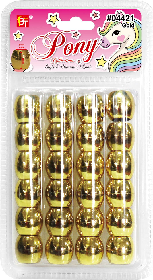 METALIC JUMBO ROUND BEADS (GOLD)