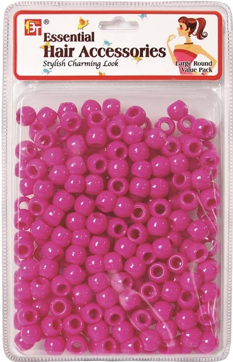 LARGE ROUND BEADS VALUE PACK (HOT PINK) 1