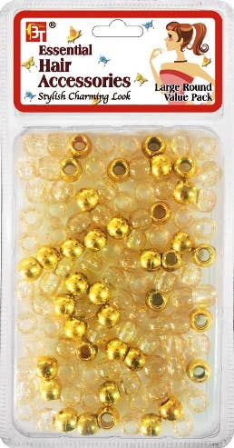 LARGE ROUND GALACTIC BEADS VALUE PACK (GOLD)