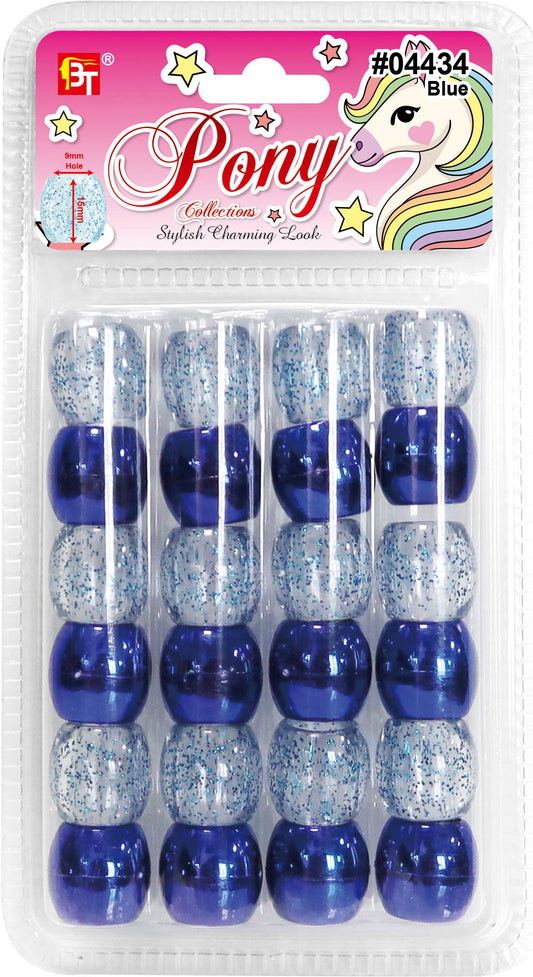 METALIC AND GALACTIC JUMBO ROUND BEADS (BLUE)